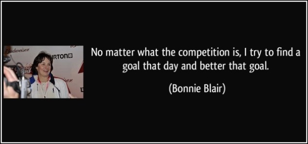 No matter what the competition is, I try to find a goal that day and better that goal.